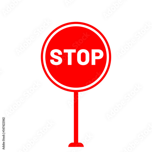 stop sign vector icon in trendy flat style