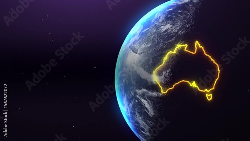 Australia border From space