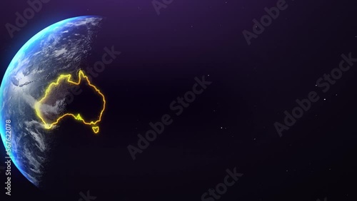 Australia border From space