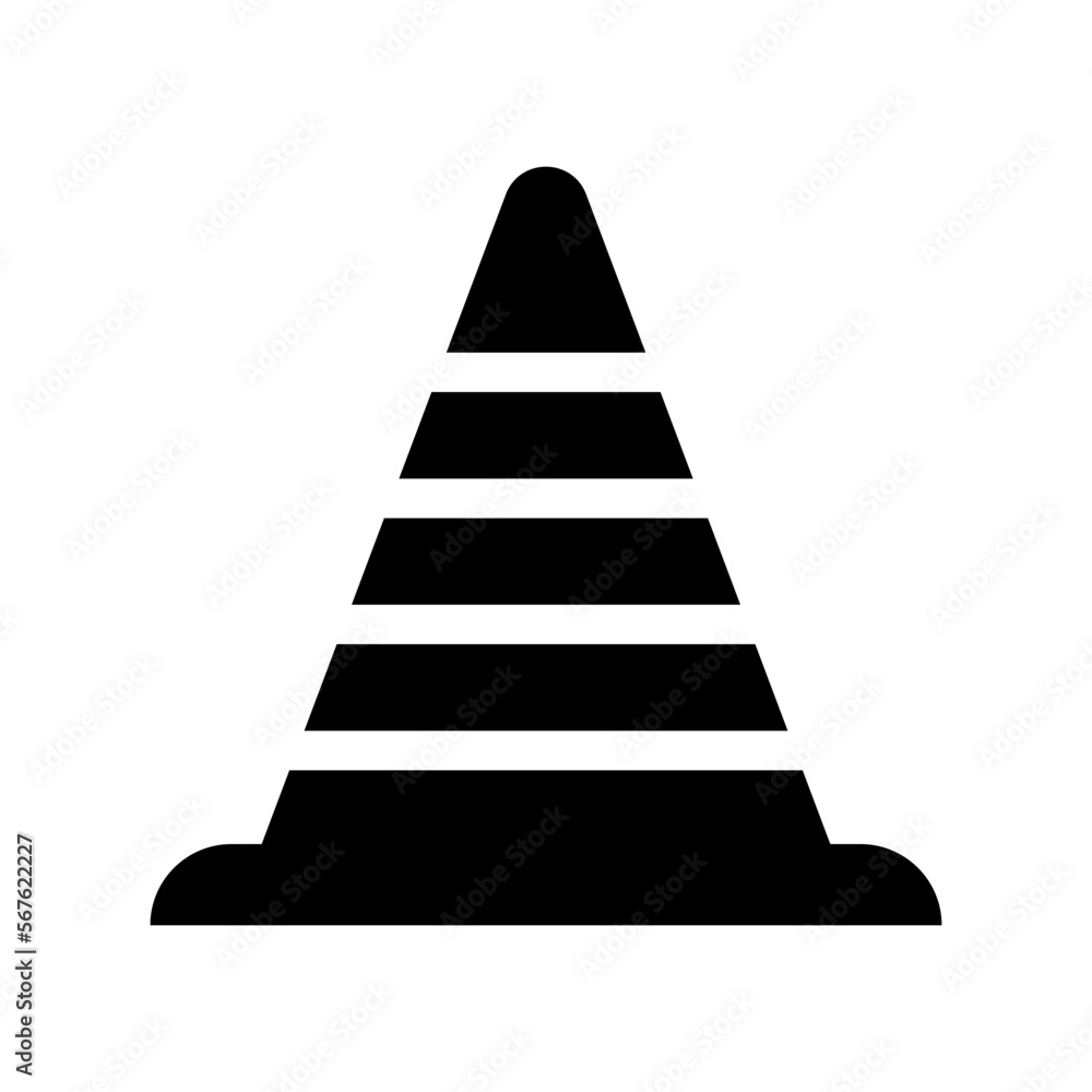safety cone, road cone, traffic cone vector icon safety cone, road cone, traffic cone vector icon