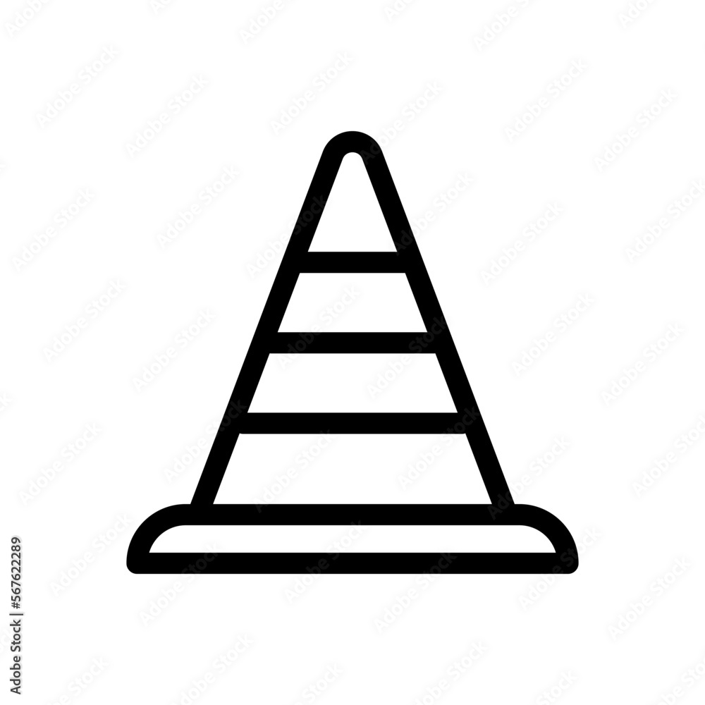 safety cone, road cone, traffic cone vector icon safety cone, road cone, traffic cone vector icon
