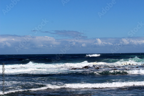 Turbulent ocean with blue water and white surf : (pix Sanjiv Shukla)