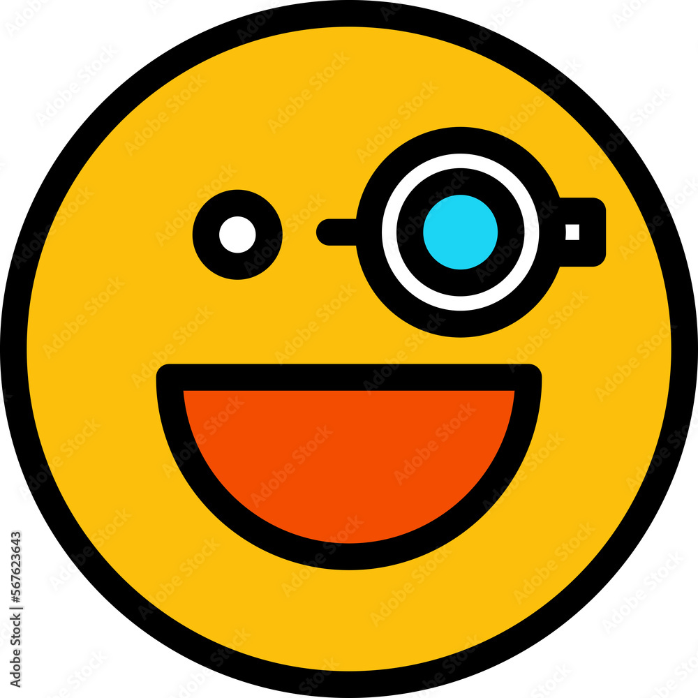 funny and smile face emoticon illustration