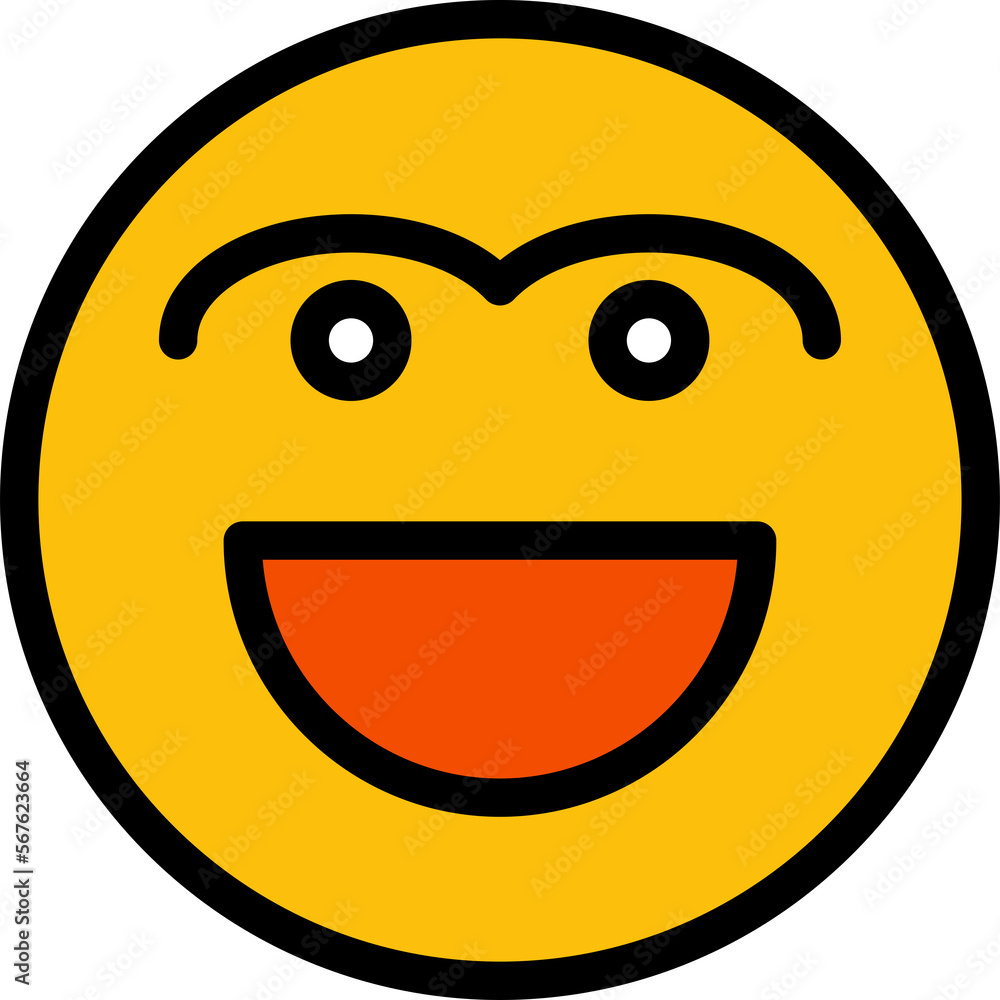 Fototapeta premium funny and smile face emoticon illustration