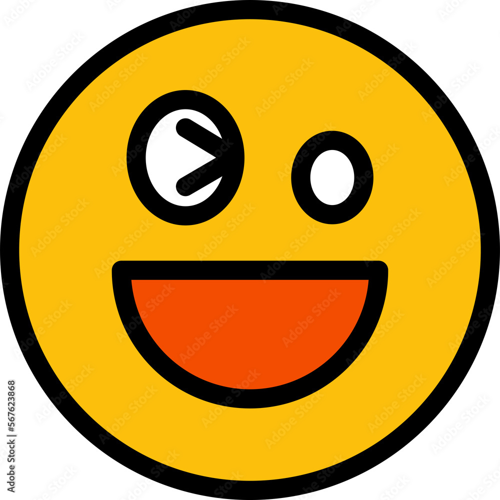 Fototapeta premium funny and smile face emoticon illustration