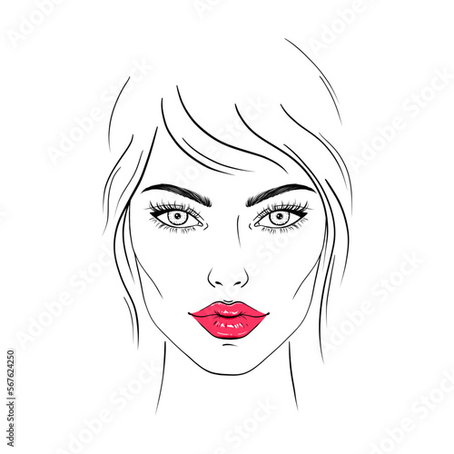 Young woman face