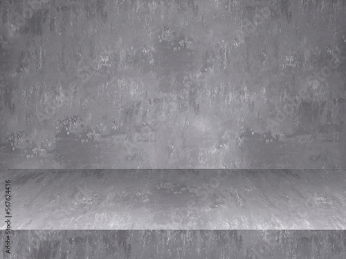 concrete wall with concrete floor