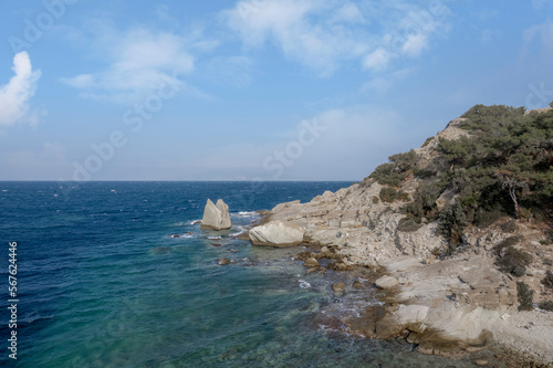 Sailing rocks in Fo  a district of   zmir.
