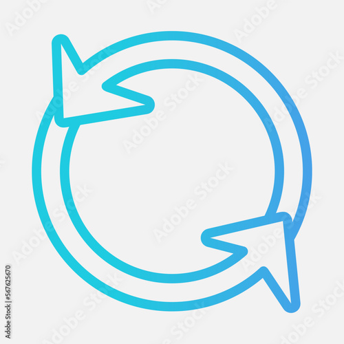 Synchronize icon vector illustration in gradient style, use for website mobile app presentation