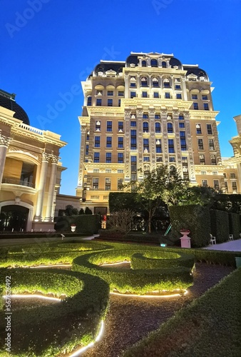 Light Up Macao Macau Grand Lisboa Palace Architecture European Baroque Garden Jardim Secreto Night Nature Outdoor Patio Landscape Design Green Plants Recreation photo