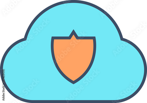 Free Download cloud and shield icon - GFXLoad