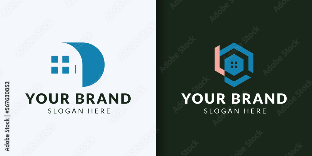Simple line house logo design vector Simple line house logo design vector
