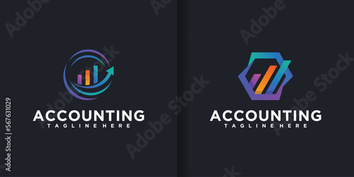 set of vector logos Finance. Business financial logo collection for company or agency