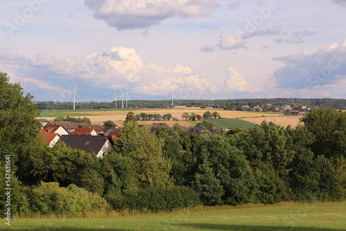 Blick über das Ruhrtal bei Ense im Kreis Soest photo