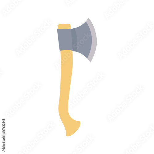 Axe Flat Illustration. Clean Icon Design Element on Isolated White Background