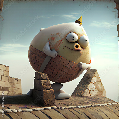 ai generated humpty dumpty fantasy rendering photo