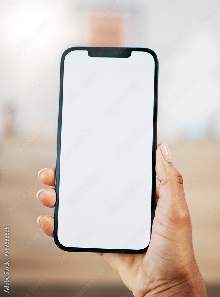 Mockup screen, black woman or hand on smartphone for communication, marketing advertising or networking with white background. Digital, space or girl with phone for social media, website or internet Mockup screen, black woman or hand on smartphone for communication, marketing advertising or networking with white background. Digital, space or girl with phone for social media, website or internet