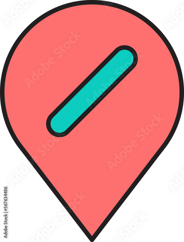 map pin and slash icon Free Download map pin and slash icon - GFXLoad