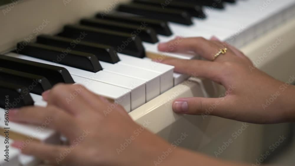 slowmotion playing piano on classic slowmotion playing piano on classic