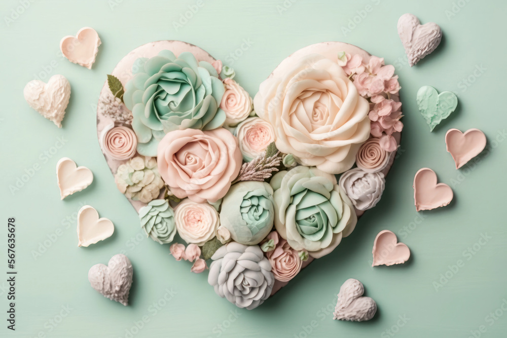 Pastel Romance. Generative AI Pastel Romance. Generative AI