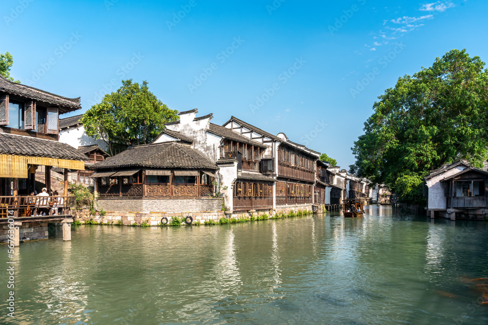 Ancient residential landscape in Wuzhen, China, Asia