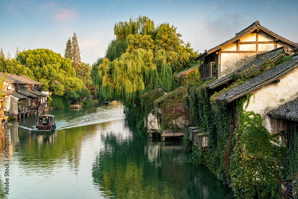 Ancient residential landscape in Wuzhen, China, Asia