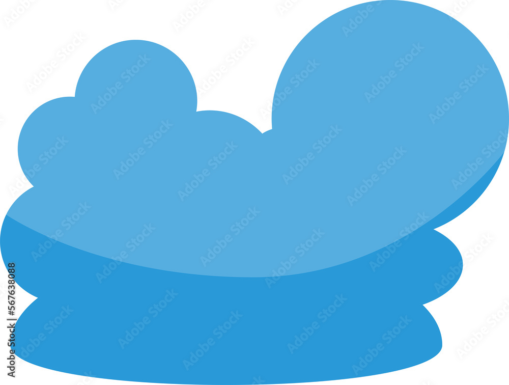 Obraz premium blue cloud, bubble shape illustration