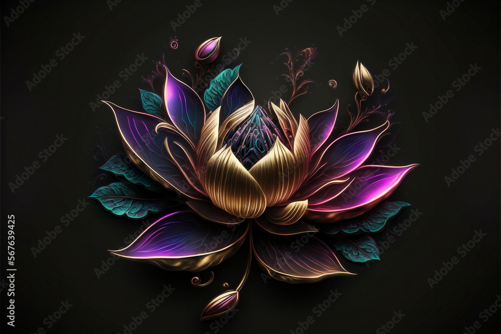 Lotus yoga symbol meditation new quality universal colorful holiday stock image illustration design, generative ai Lotus yoga symbol meditation new quality universal colorful holiday stock image illustration design, generative ai