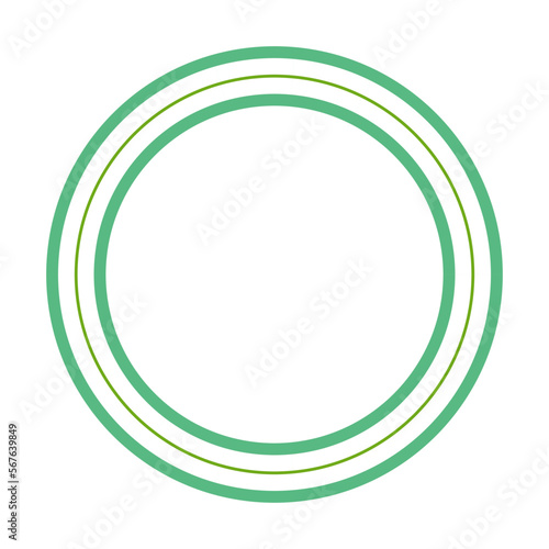 turquoise green three layer circular border round graphic design vector illustration eps