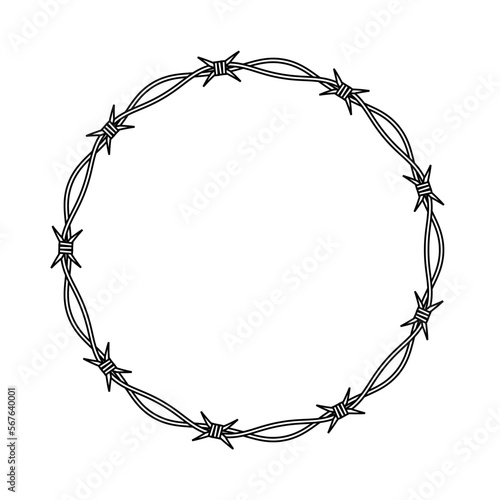circular border round fence graphic design vector illustration eps