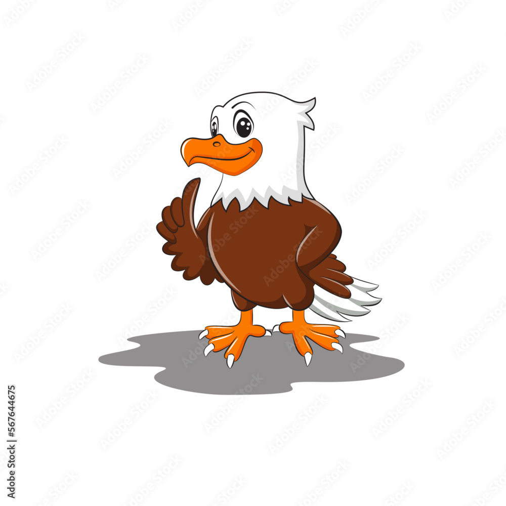 Naklejka premium falcon cartoon for use in print media or used as an illustration on the website