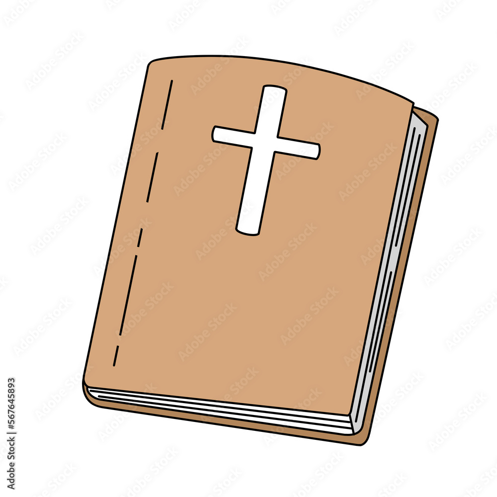Fototapeta premium Bible color illustration.