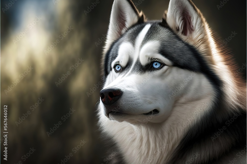 portrait of a siberian husky dog, generative ai portrait of a siberian husky dog, generative ai