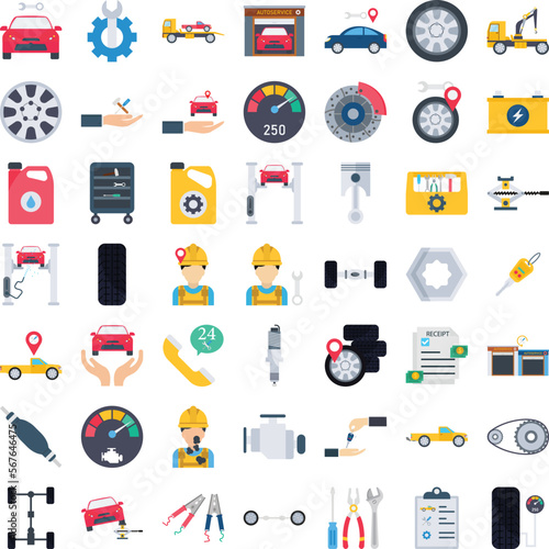 Car Repairing icons set, Car Repairing vector icon, Car Repairing icons pack, car service icons set, car service icons pack, auto service icons pack, car service flat icons set