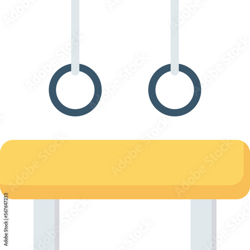 sports parallel bars and gymnast