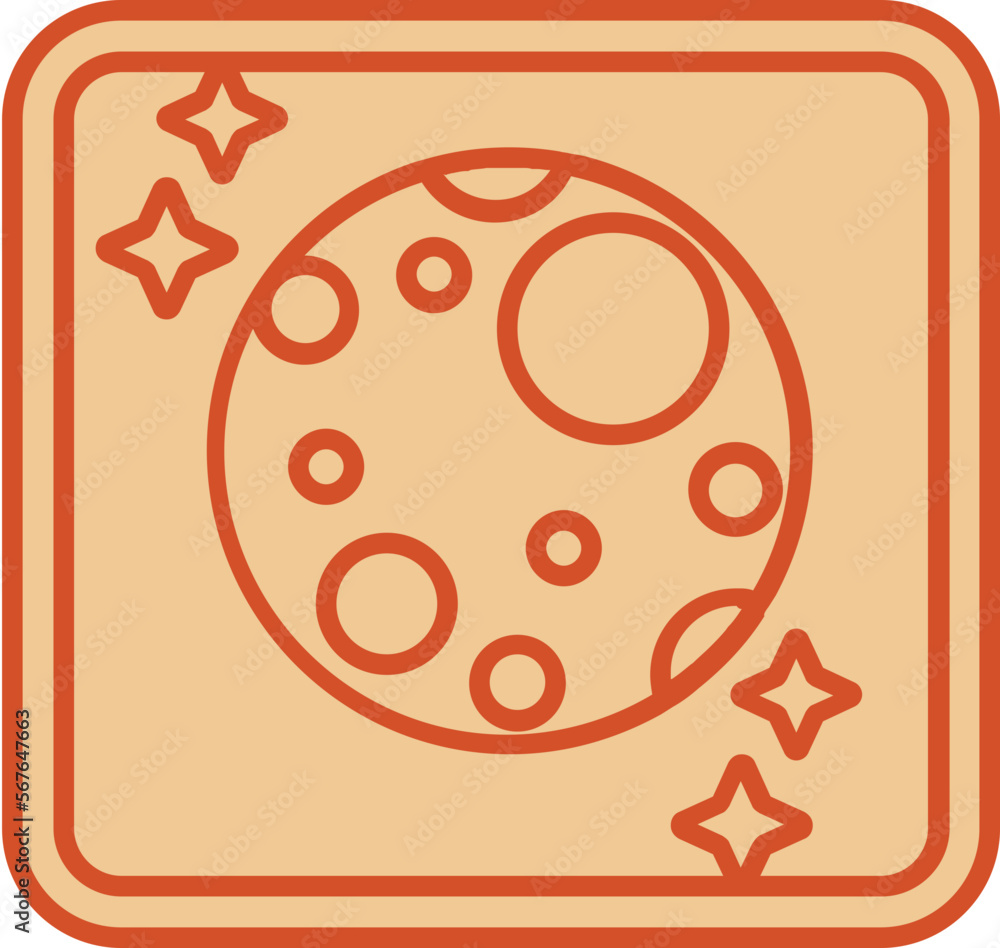 Fototapeta premium Ramadhan icon outline color