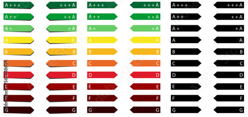 Obraz na płótnie Energy Efficiency Class - Energy Label - horizontal - small 