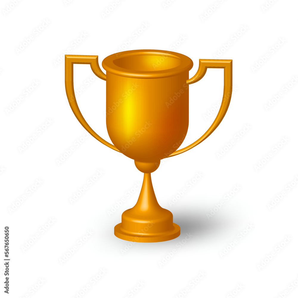 Trophy cup gold 3d vector icon isolated, game prize winner award element graphic illustration clipart, competition reward sport goblet image, leadership championship achievement Trophy cup gold 3d vector icon isolated, game prize winner award element graphic illustration clipart, competition reward sport goblet image, leadership championship achievement