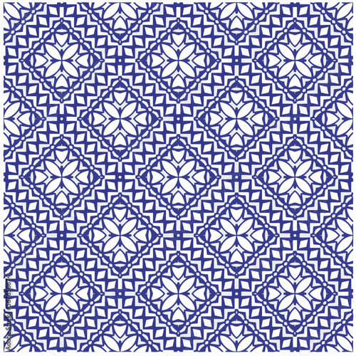 Vector geometric ornament in ethnic style. Seamless pattern with abstract shapes, repeat tiles. Vintage retro texture.Repeating pattern for decor, fabric,textile and fabric.