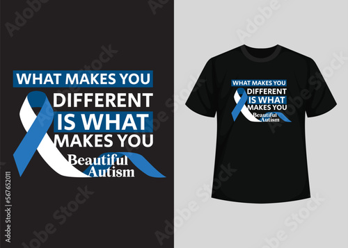 Autism Awareness Day T-Shirt Design. Awesome Autism's day t shirt design. World Autism Awareness Day T-shirt Design, typography t-shirt, Vector and Illustration Elements for a Printable Products