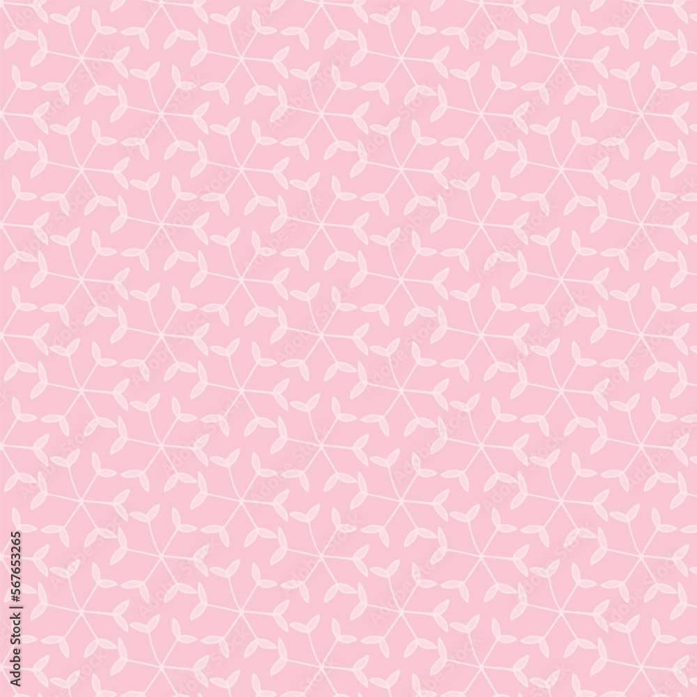 Pink background with pink subtle leaves. Decorative seamless pattern for wrapping paper, wallpaper, textile, greeting cards and invitations. Pink background with pink subtle leaves. Decorative seamless pattern for wrapping paper, wallpaper, textile, greeting cards and invitations.