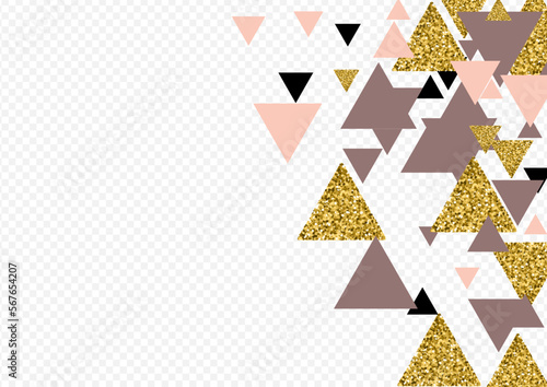 Glow Triangle Vector Transparent Background.