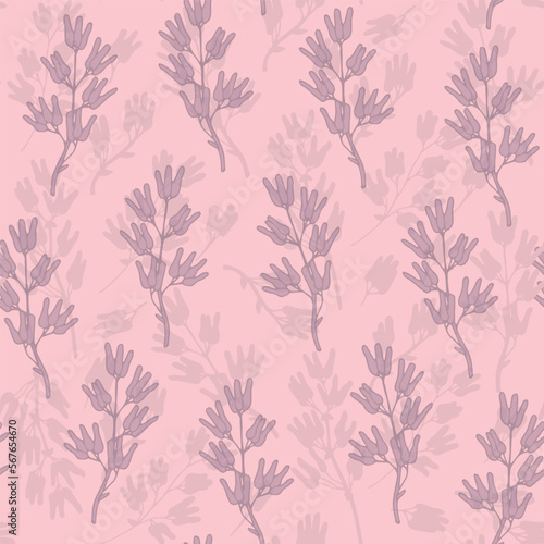 Pink background with leaves. Decorative seamless pattern for wrapping paper  wallpaper  textile  greeting cards and invitations.