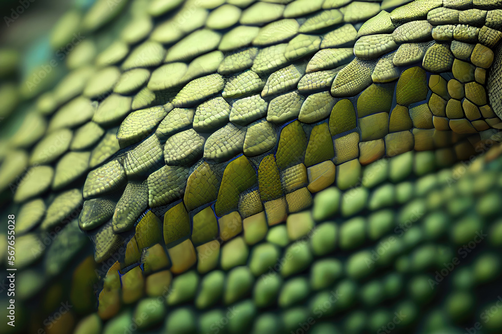 Chameleon Skin Texture Background, Colored Lizard Scales, Iguana