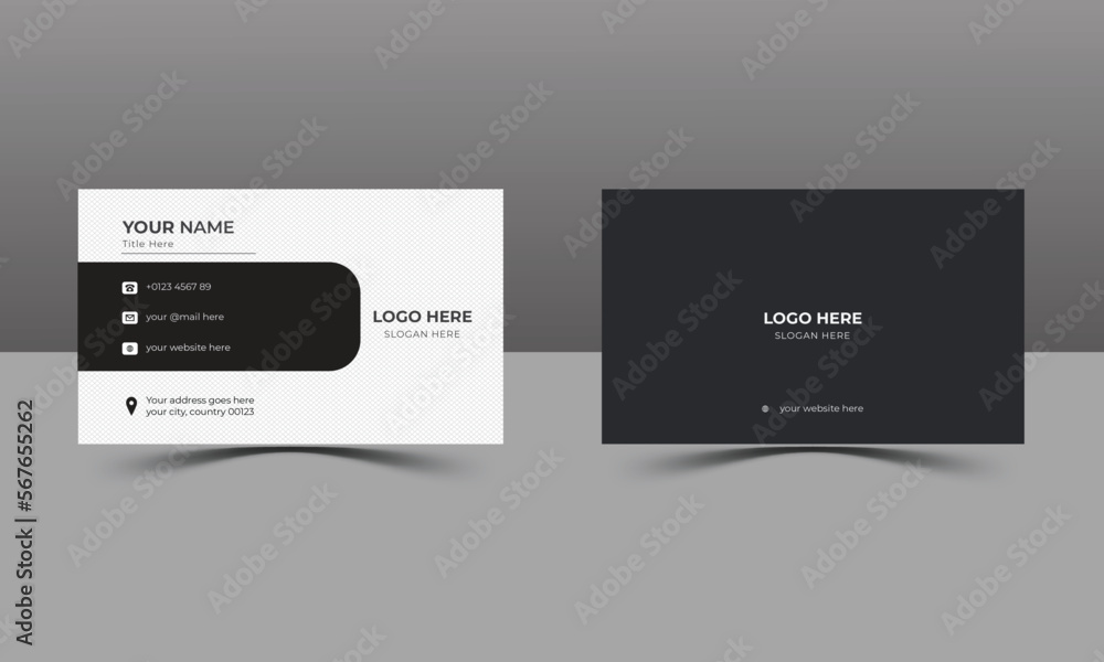 Creative Modern Business card template With BLACK and WHITE color
Creative Modern Business card template With BLACK and WHITE color