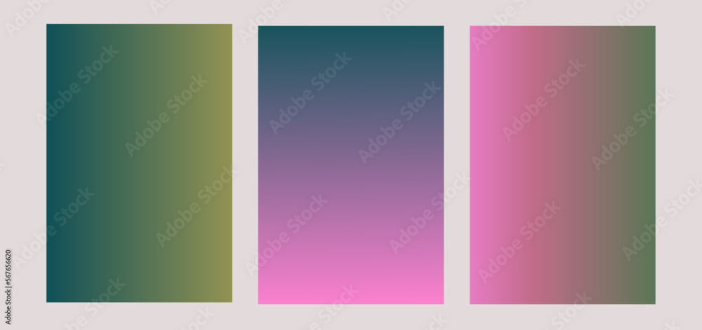 Minimalist cover design templates. Layout set for covers of books, albums, notebooks, reports, magazines, flyer, leaflet, brochure. Red, yellow and purple background. Trendy abstract. Gradient color.