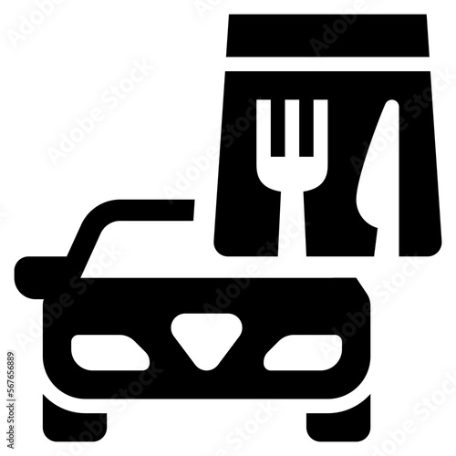 drive-through solid icon