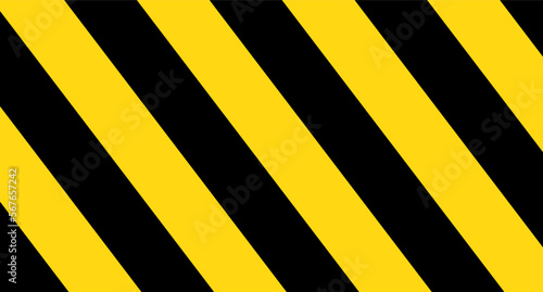 Black and yellow striped tape. Caution tape. Vector.