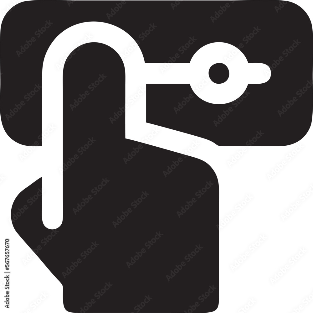Hand icon symbol in black vector image , illustration of the human finger Hand icon symbol in black vector image , illustration of the human finger