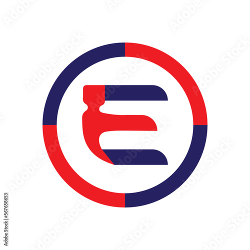 Clean and stylish logo forming the letter E vector band logo design..eps